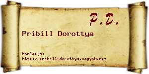 Pribill Dorottya névjegykártya